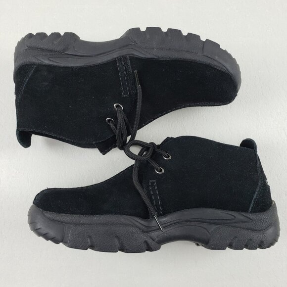Roper Suede Chukka Ankle Boot Womens 8.5 Black Lace Up Split Toe Casual Western - Picture 5 of 12